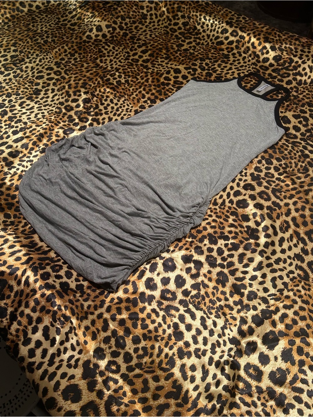 Fabletics Grey Ruched Side Racerback Tank Dress - Picture 2 of 6
